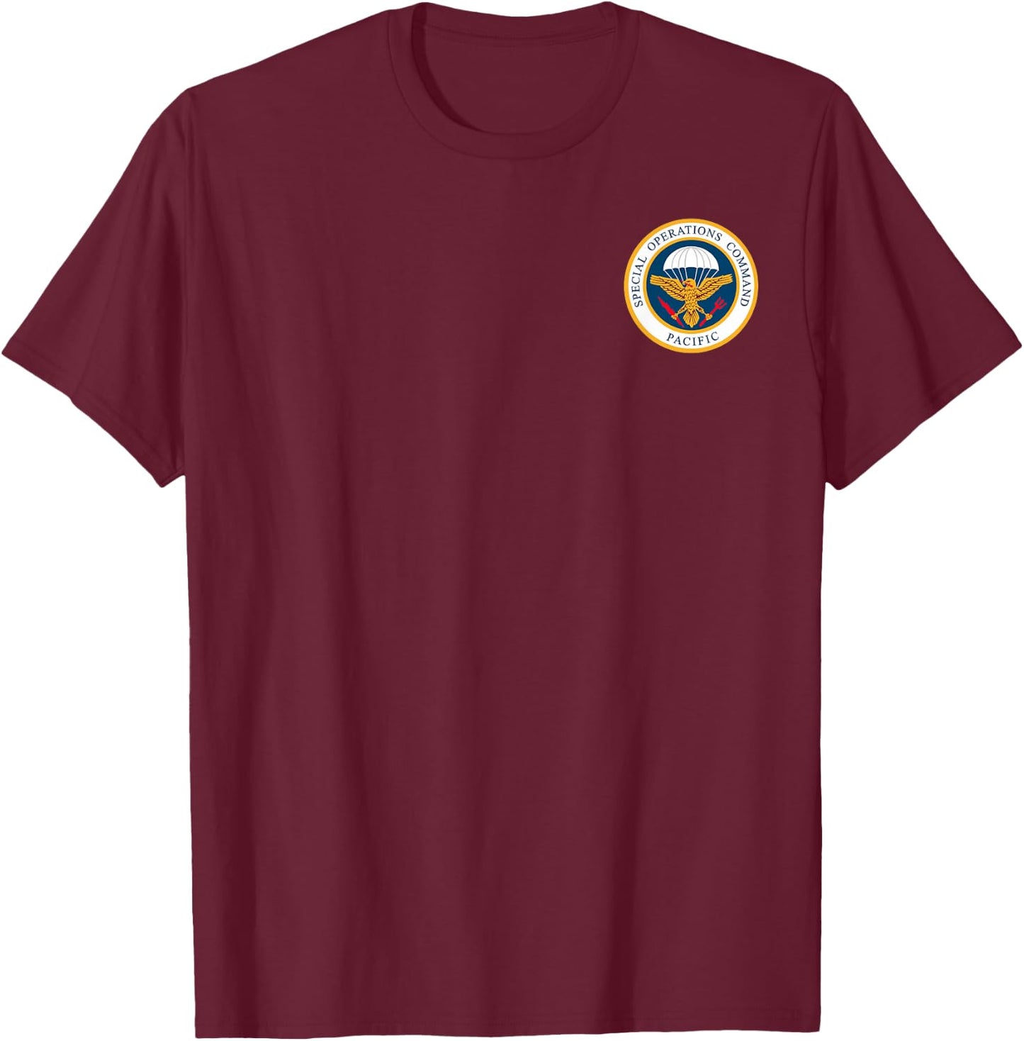 Special Operations Command Pacific SOCPAC Military Patch T-Shirt - T-Shirt | Maroon