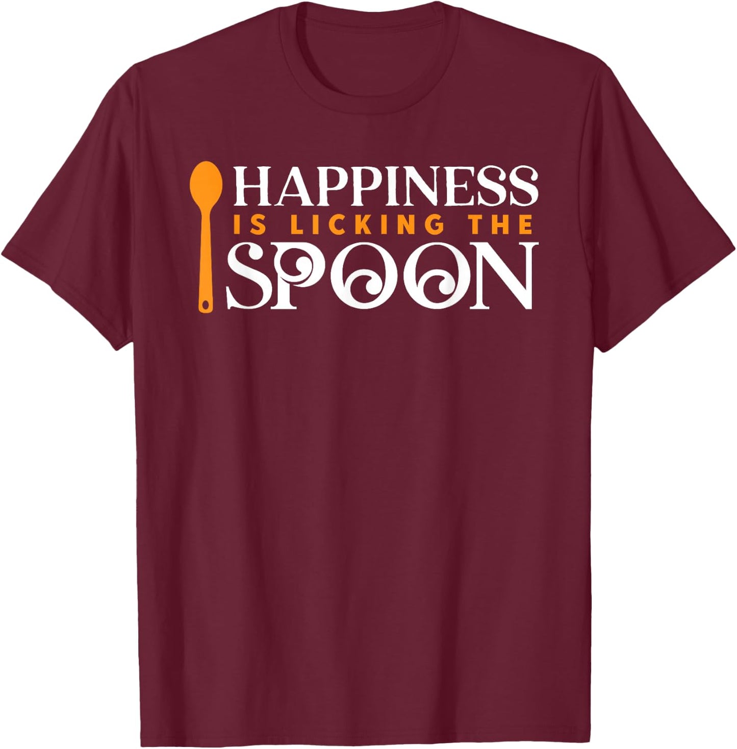Licking the spoon baking baker cake T-Shirt - T-Shirt | Maroon