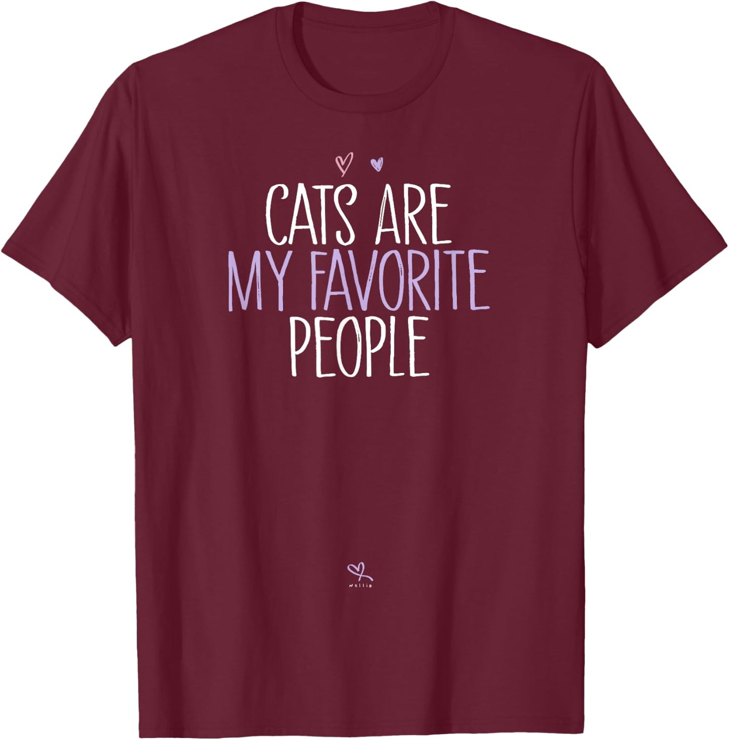Funny Cats Are My Favourite People T-Shirt - T-Shirt | Maroon