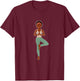 Yoga - African American Woman T-Shirt - T-Shirt | Maroon