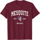 Mesquite Nevada NV Vintage American Flag Sports Design T-Shirt - T-Shirt | Maroon