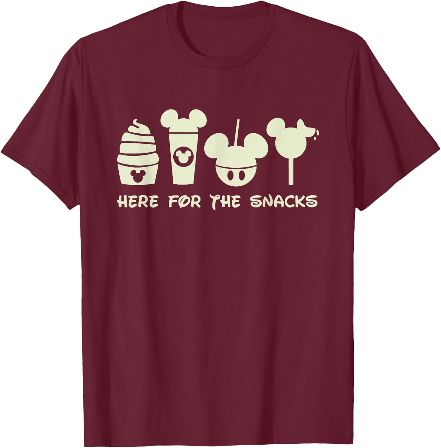 I'm Here For The Snacks, Snacks Goals, Snackgoals T-Shirt - T-Shirt | Maroon
