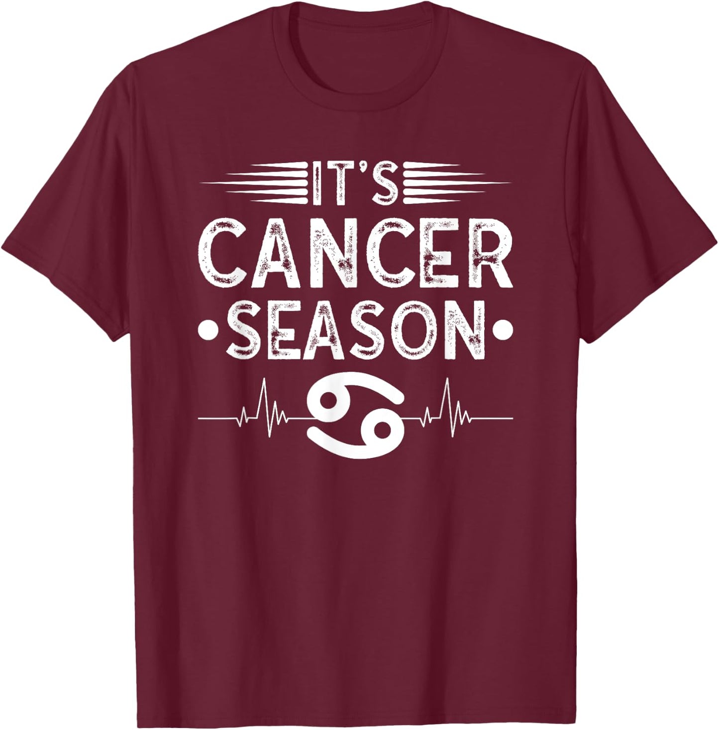 Cancer Season Horoscope Astrology Zodiac Sign T-Shirt - T-Shirt | Maroon