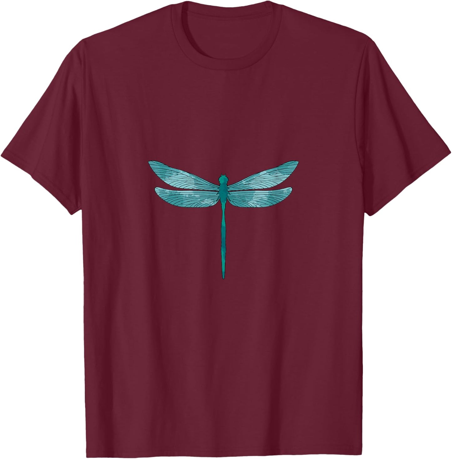 Insect Gifts & Dragonfly -Adults Black Dragonfly Small Classic Fit Short Sleeve T-Shirt - T-Shirt | Maroon