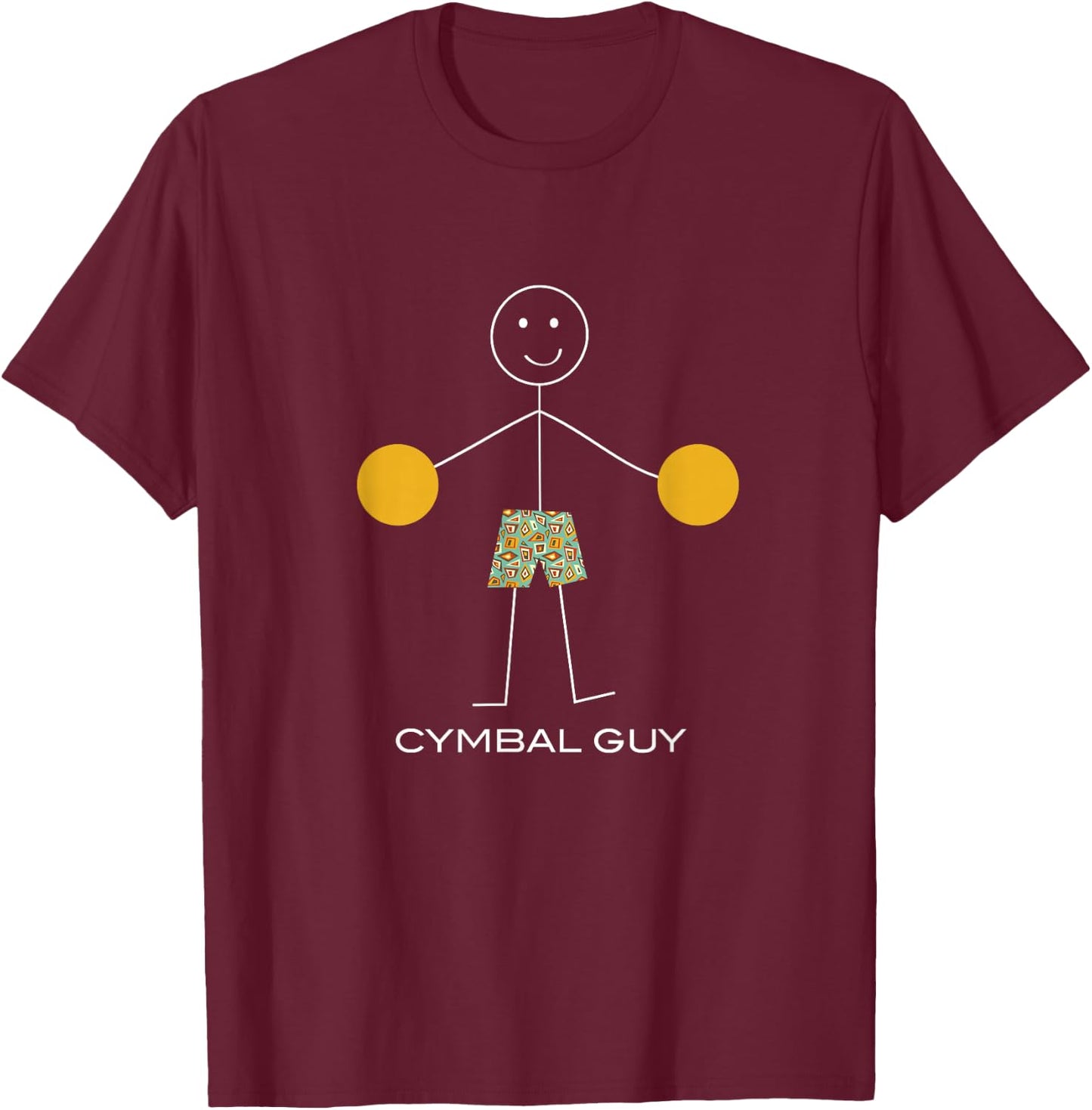 Funny Cymbal Guy Boy Cymbal Player T-Shirt - T-Shirt | Maroon