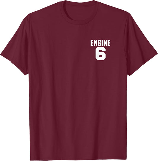 Engine 6 Fire Rescue Department City Firefighter Duty T-Shirt - T-Shirt | Maroon