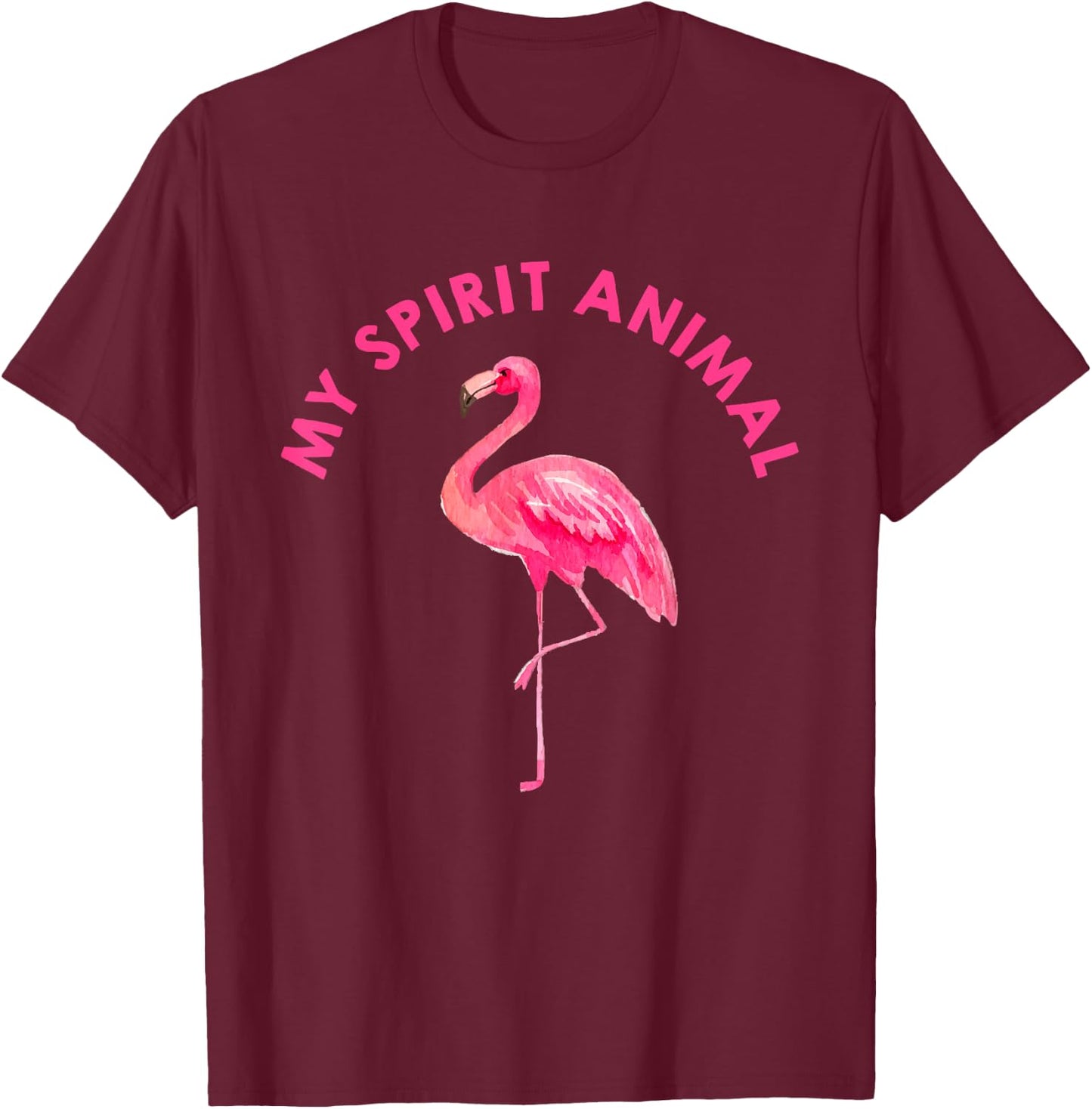 Flamingo Spirit Animal - Cute Flamingo Lover T-Shirt - T-Shirt | Maroon