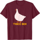 Funny Chunky Animal Chonky Goose Thicc Boi T-Shirt - T-Shirt | Maroon