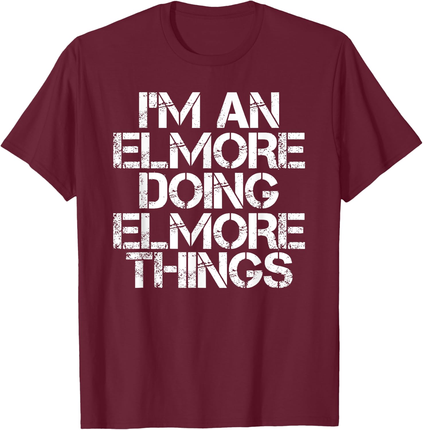 ELMORE Funny Surname Family Tree Birthday Reunion Gift T-Shirt - T-Shirt | Maroon
