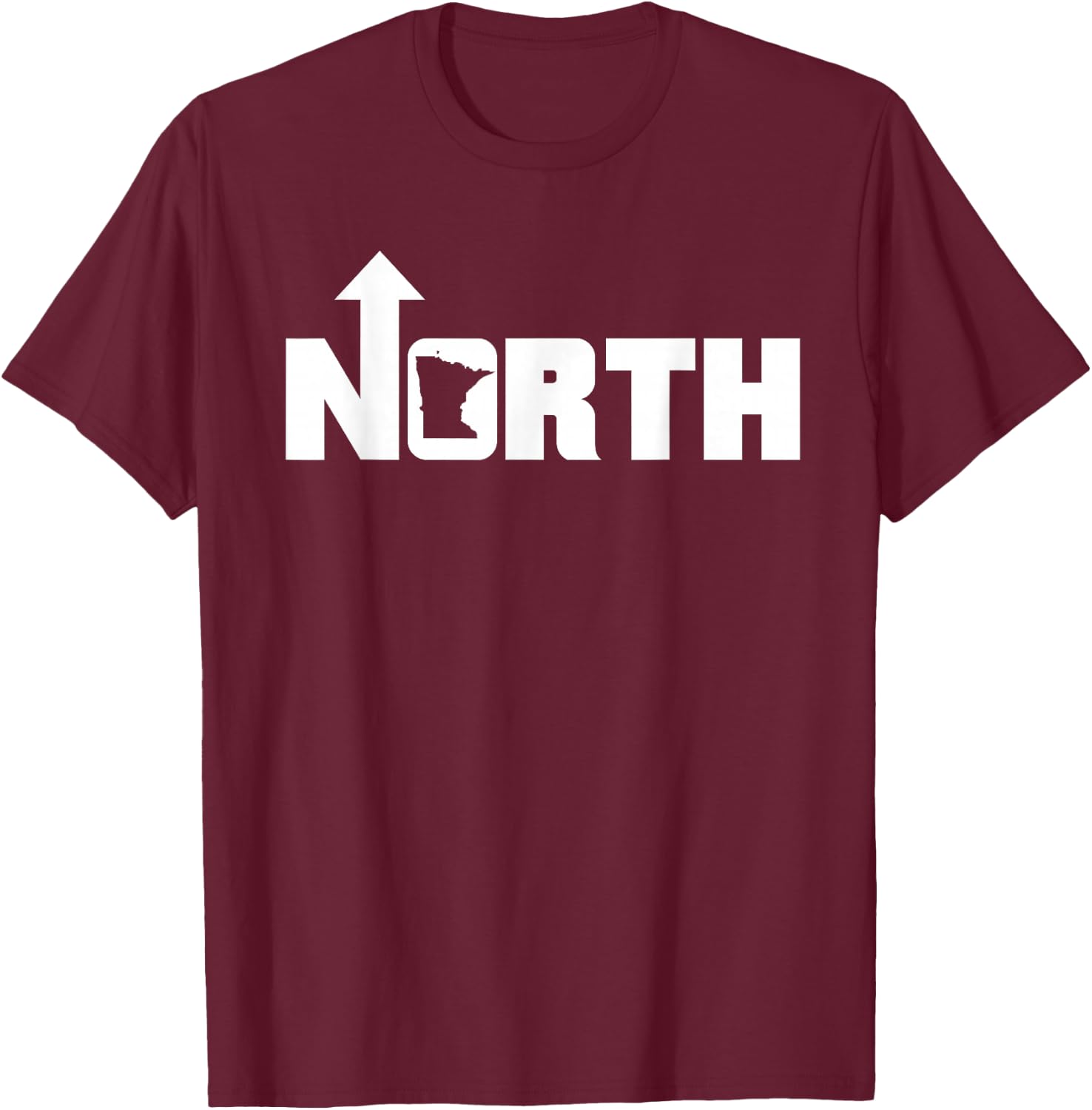 Up North Minnesota | Land Of 10,000 Lakes T-Shirt - T-Shirt | Maroon