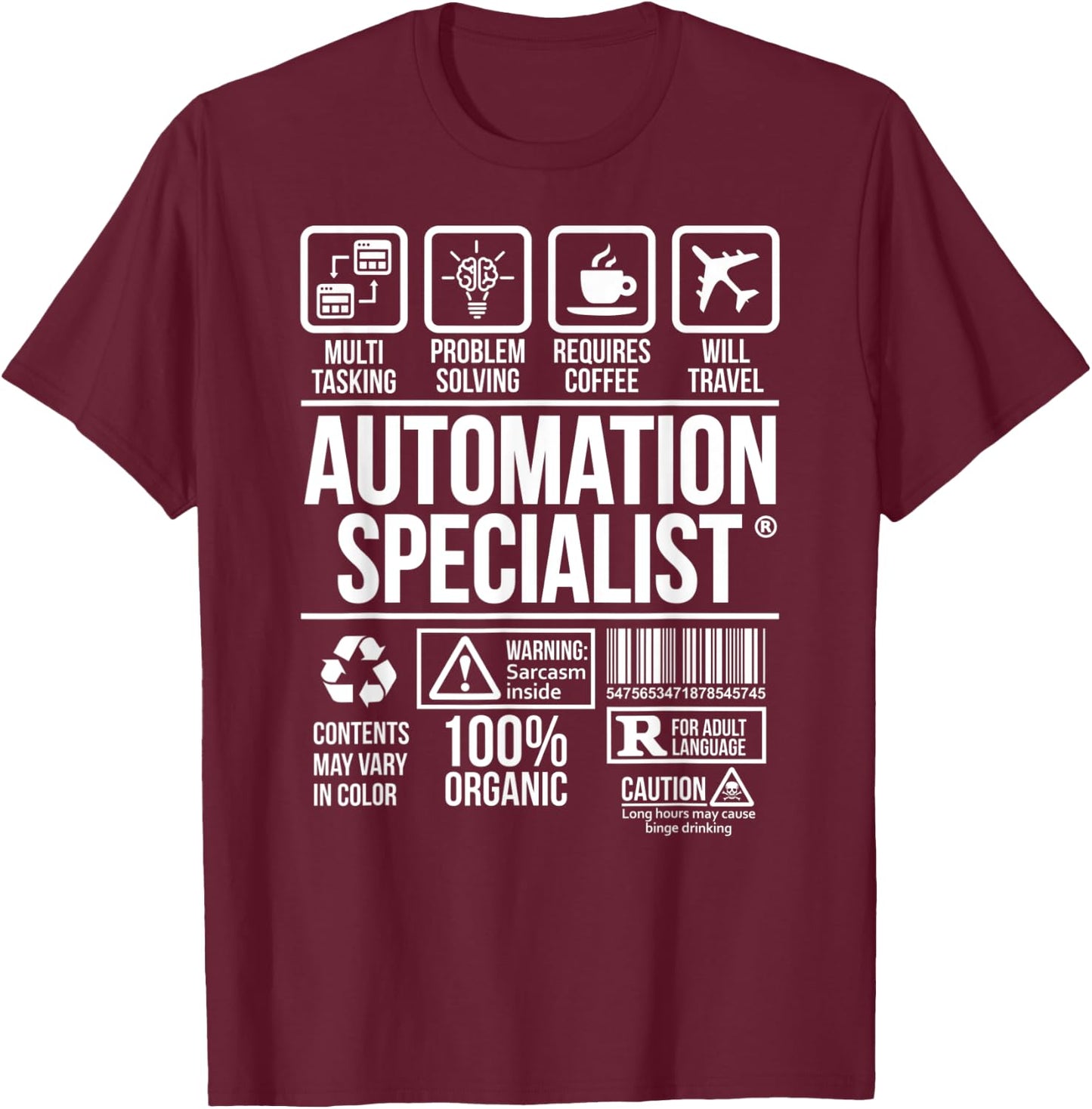 Automation Specialist | Job Profession | #DW T-Shirt - T-Shirt | Maroon
