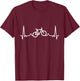 Bicycle Heartbeat Bike & Cycling Gift T-Shirt - T-Shirt | Maroon