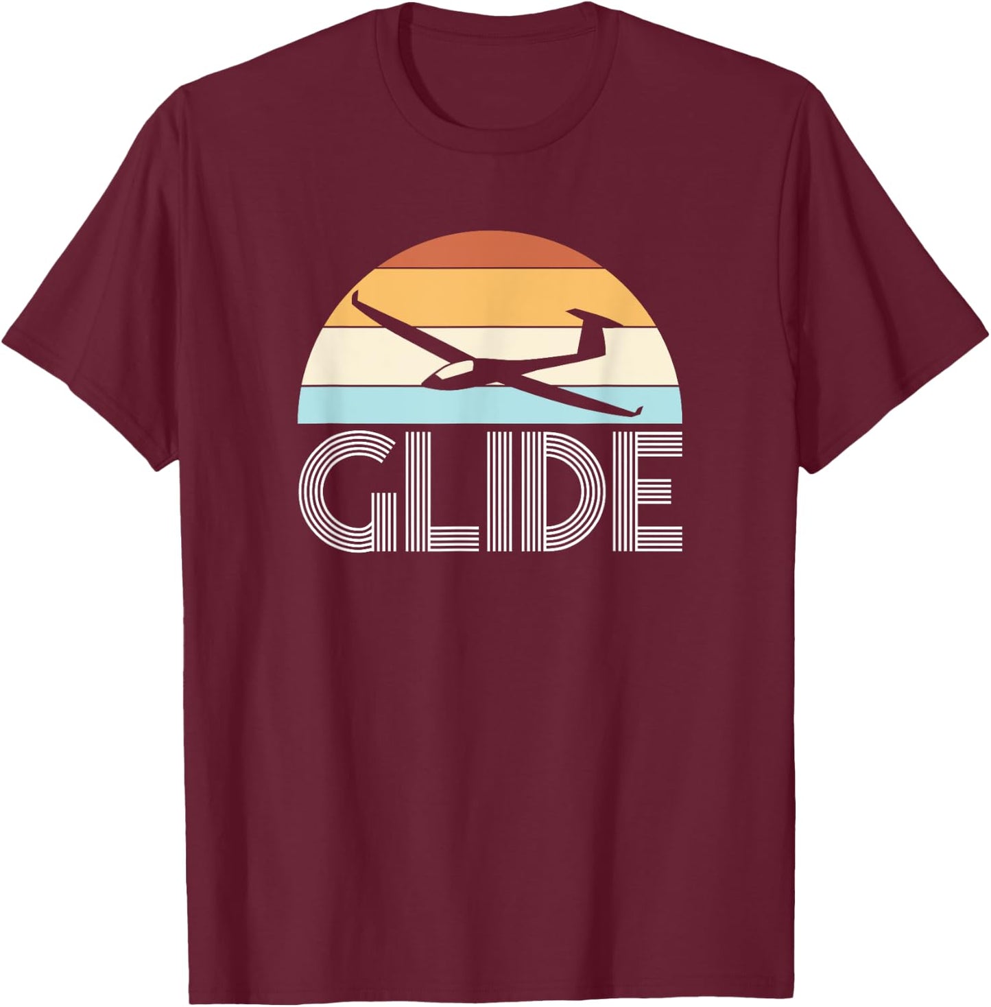 Glide Glider Aeroplane Sailor Gift T-Shirt - T-Shirt | Maroon