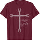 Christian Guitarist Shirt Created To Worship Musician T-Shirt - T-Shirt | Maroon