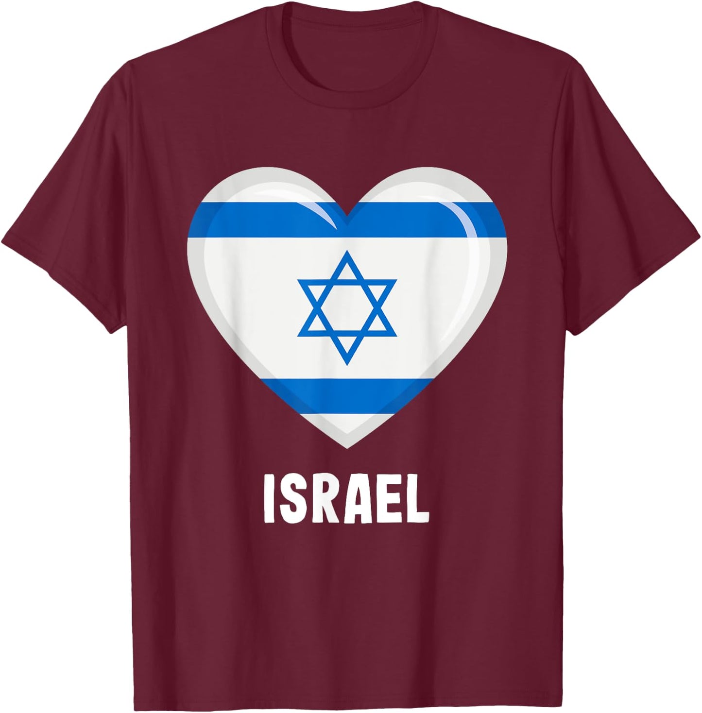 Israel Flag Jersey | Israeli T-Shirt - T-Shirt | Maroon
