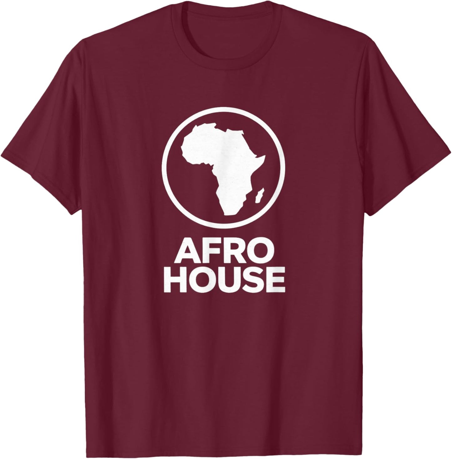 Get Afro House Music Vibes Print T-Shirt - T-Shirt | Maroon