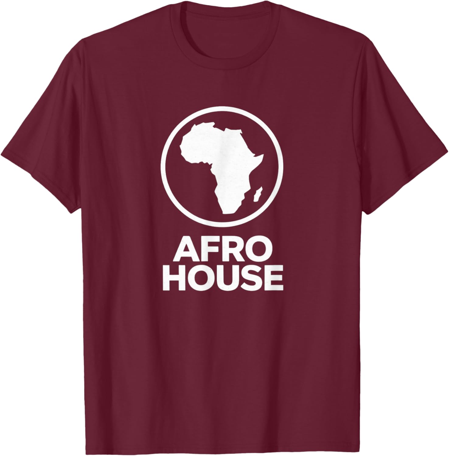 Get Afro House Music Vibes Print T-Shirt - T-Shirt | Maroon