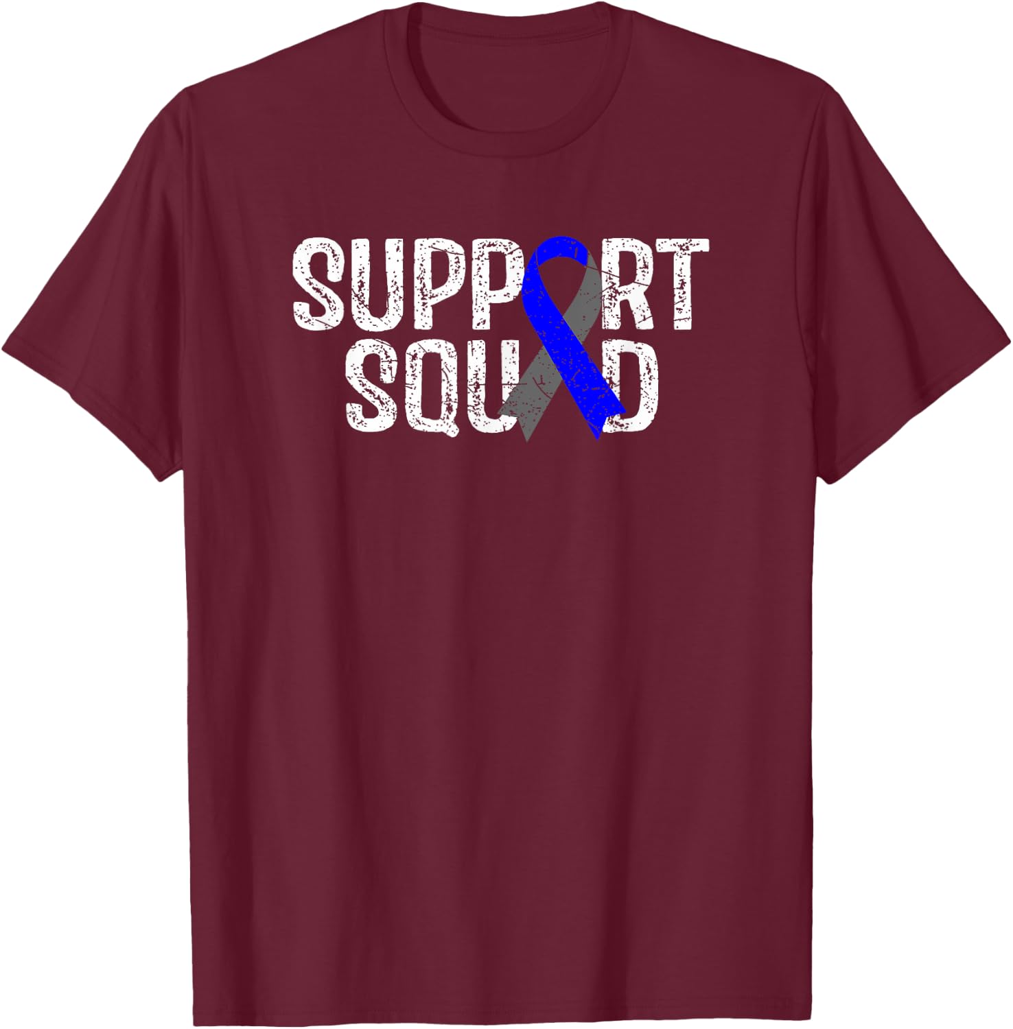 Diabetes Awareness Support Squad T-Shirt - T-Shirt | Maroon