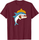 Mexican Shark Eating Burrito T-Shirt - T-Shirt | Maroon