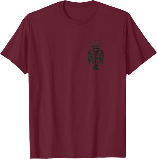 Serbia Srbija Srpska Serbian Eagle T-Shirt - T-Shirt | Maroon