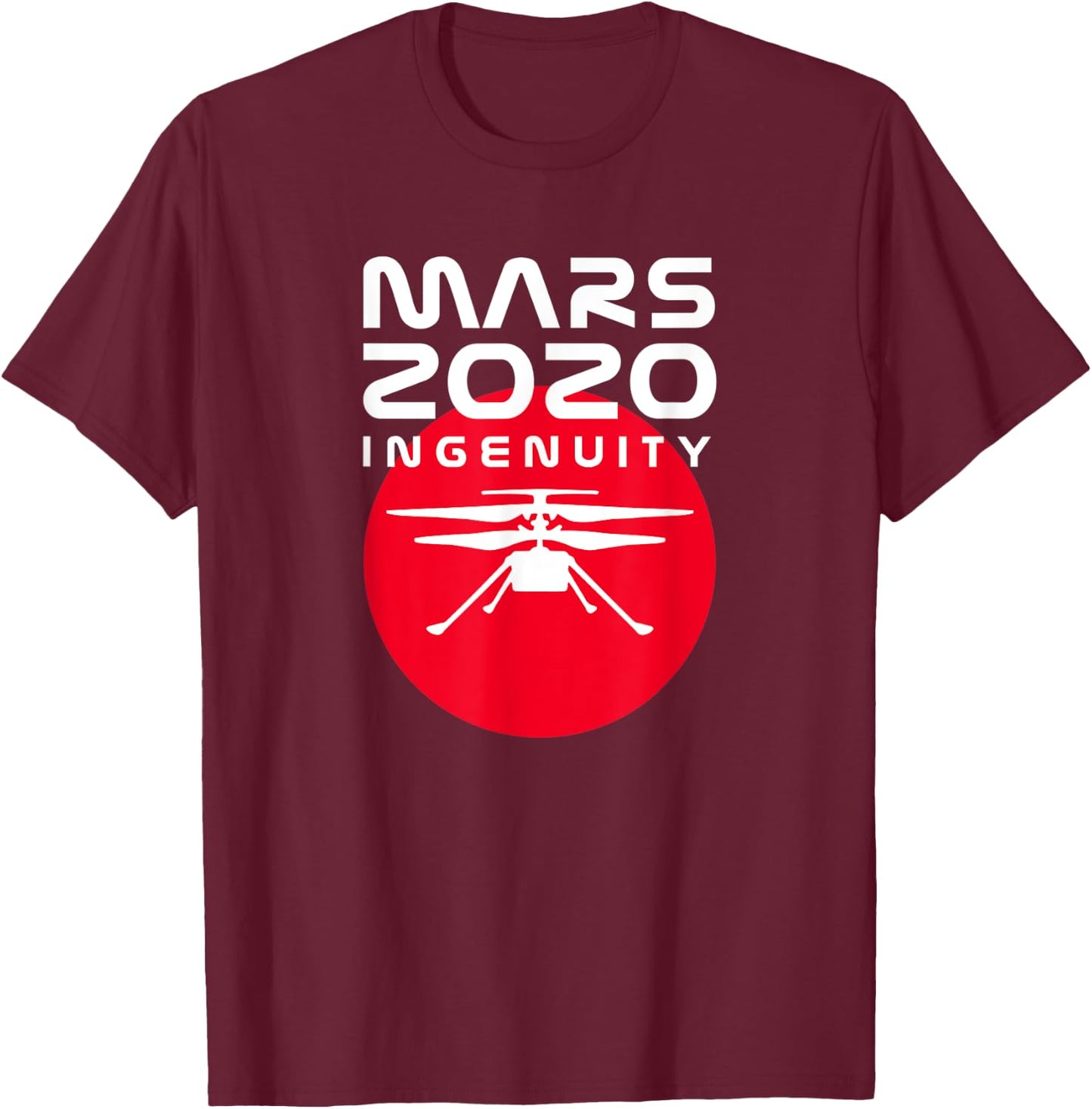 Mars 2020 Perseverance Ingenuity Helicopter Girls Kids Boys T-Shirt - T-Shirt | Maroon