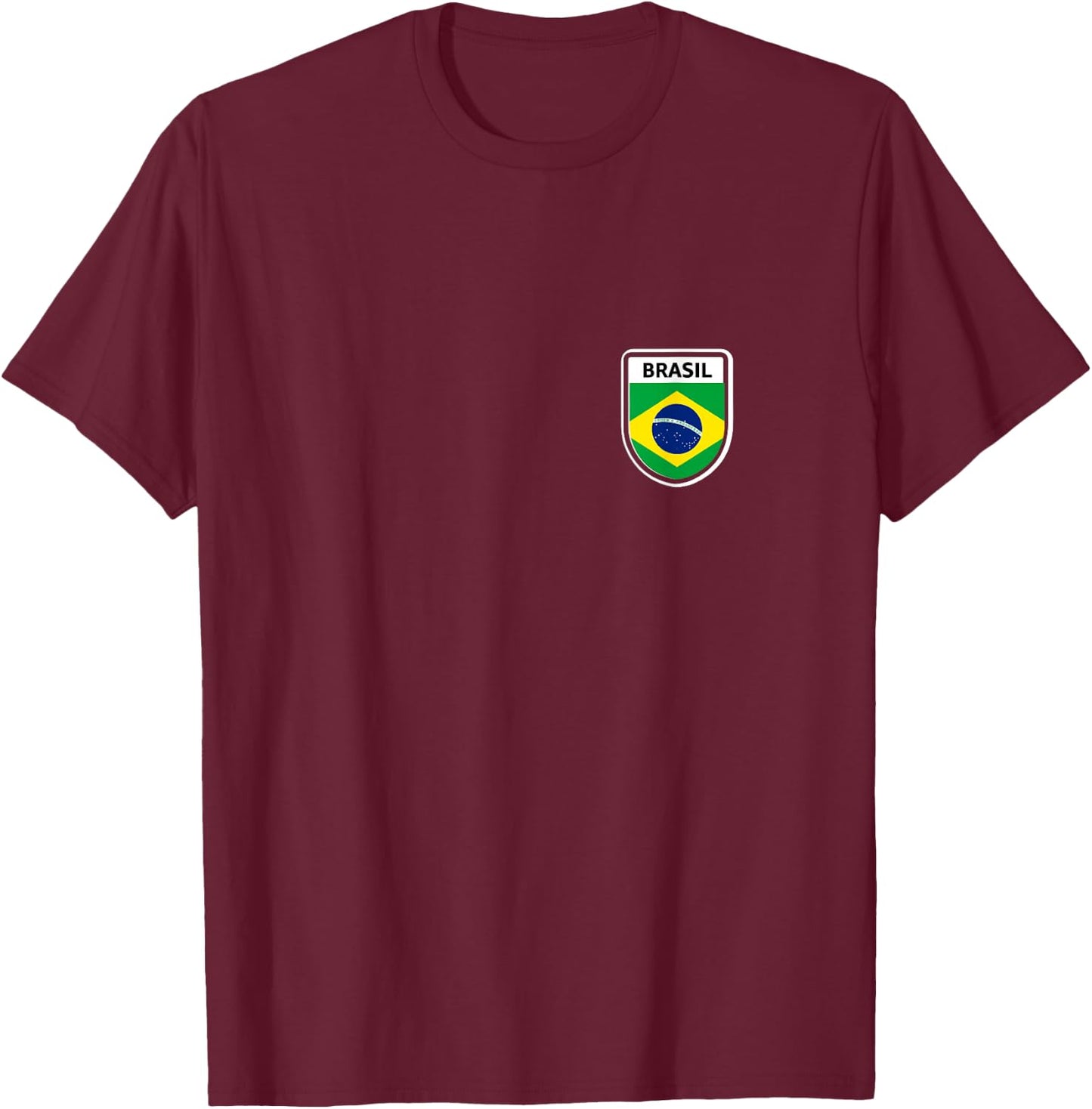 Flag Brasil T-Shirt - T-Shirt | Maroon