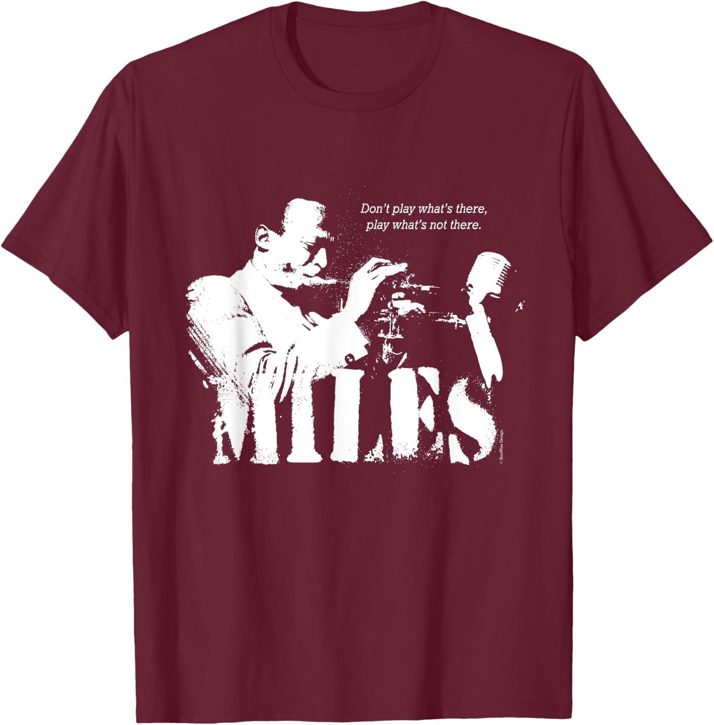 Miles Jazz Wisdom Trumpet Musician (1 Colour) T-Shirt - T-Shirt | Maroon