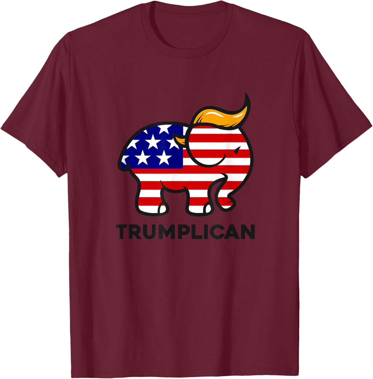 Trumplican Donald Trump 2024 republican elephant T-Shirt - T-Shirt | Maroon