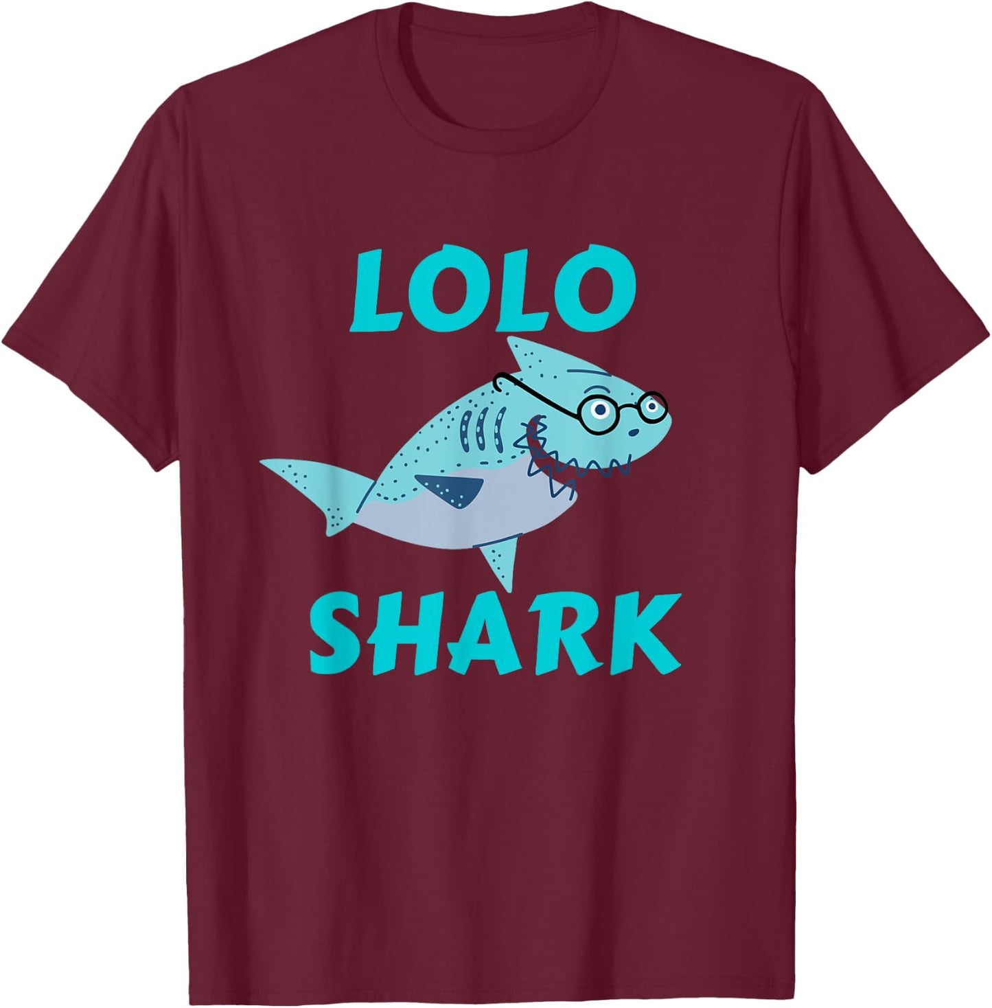 Lolo Shark Gift Filipino Grandpa T-Shirt - T-Shirt | Maroon