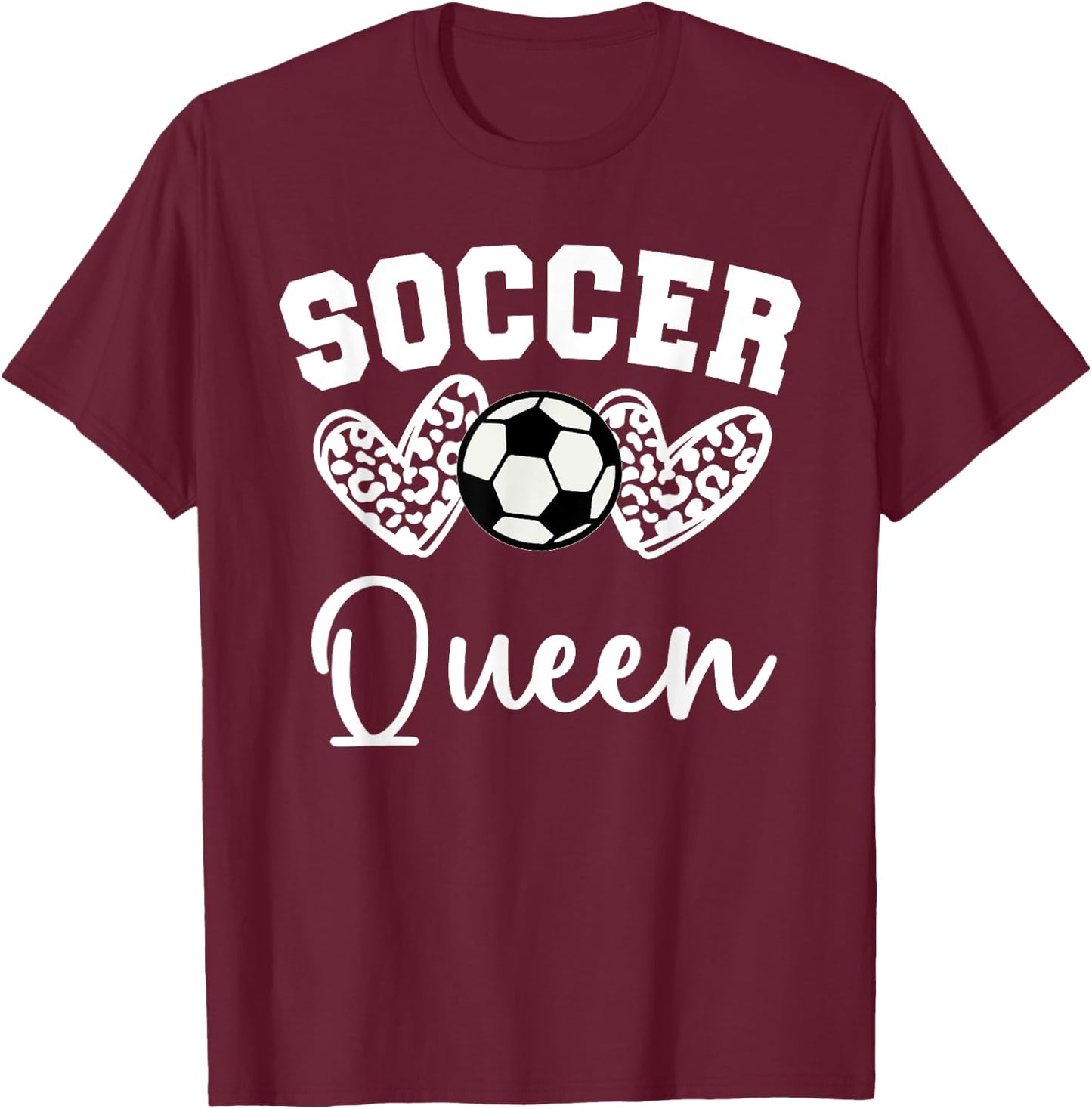 Soccer Queen Matching Family Soccer T-Shirt - T-Shirt | Maroon