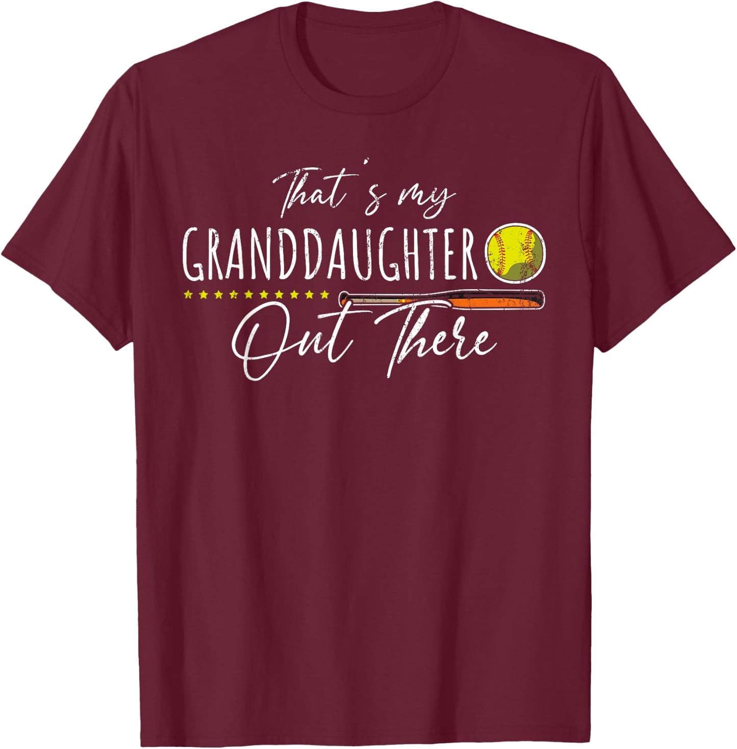 American Sport Softball Player Proud Grandparents Softball T-Shirt - T-Shirt | Maroon