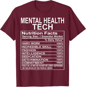 Mental Health Technician Gifts Appreciation Funny T-Shirt - T-Shirt | Maroon