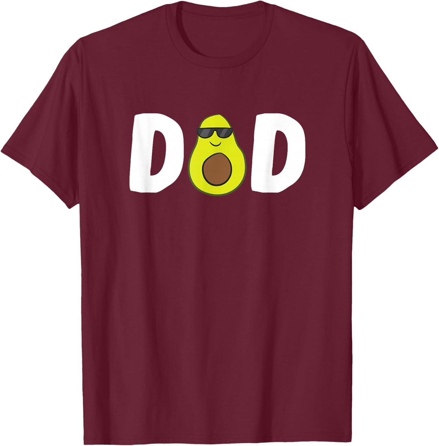 Funny Avocado Dad Guacamole Dad Vegan Dad Avocados Gift T-Shirt - T-Shirt | Maroon