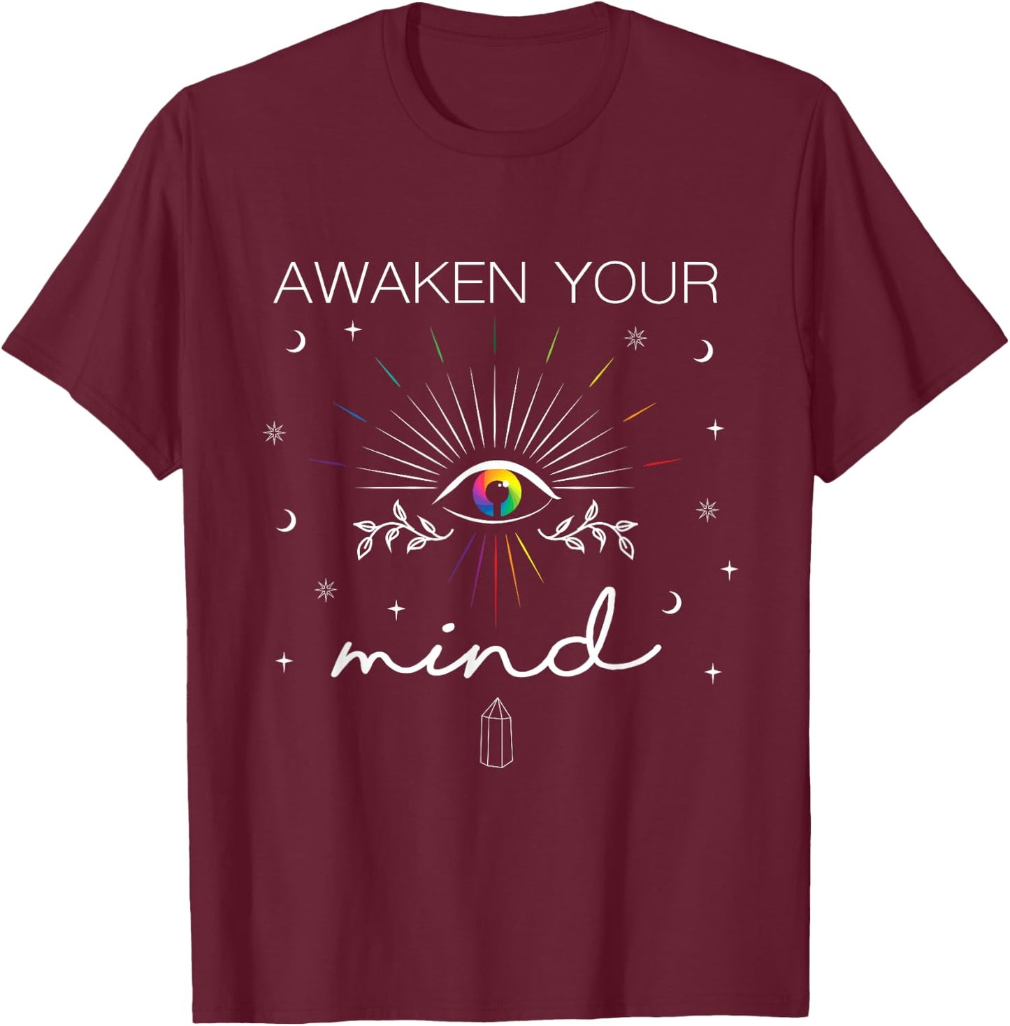 Awaken Your Mind Spiritual Awakening Magical 3rd Eye T-Shirt - T-Shirt | Maroon
