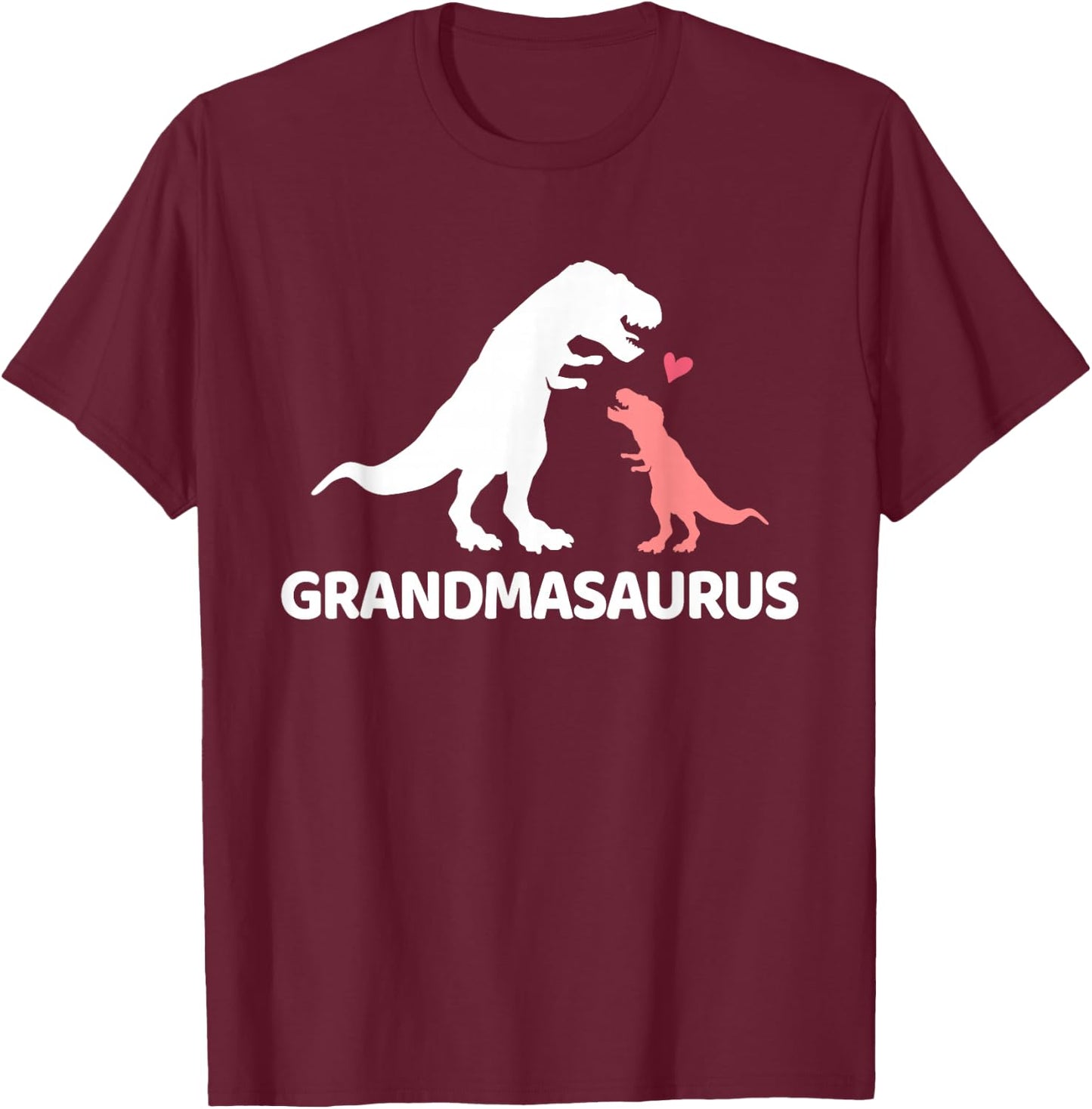 Grandmasaurus Grandma Dinosaur Small T-Shirt - T-Shirt | Maroon