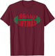 Merry Liftmas Funny Weightlifting Gym Xmas Workout Exercise T-Shirt - T-Shirt | Maroon