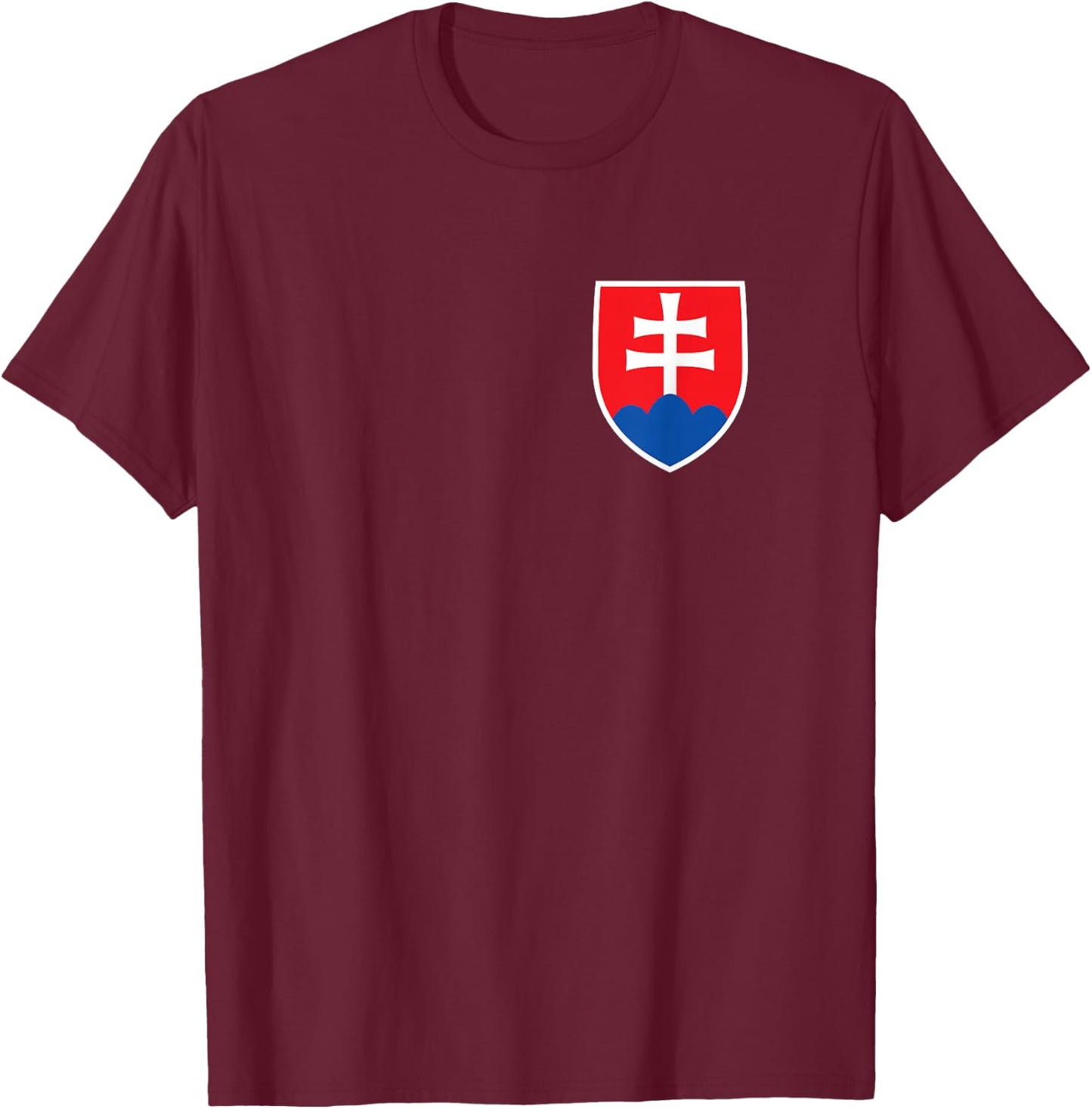 Vintaga Slovak Flag Crest Retro Slovakia Souvenir T-Shirt - T-Shirt | Maroon
