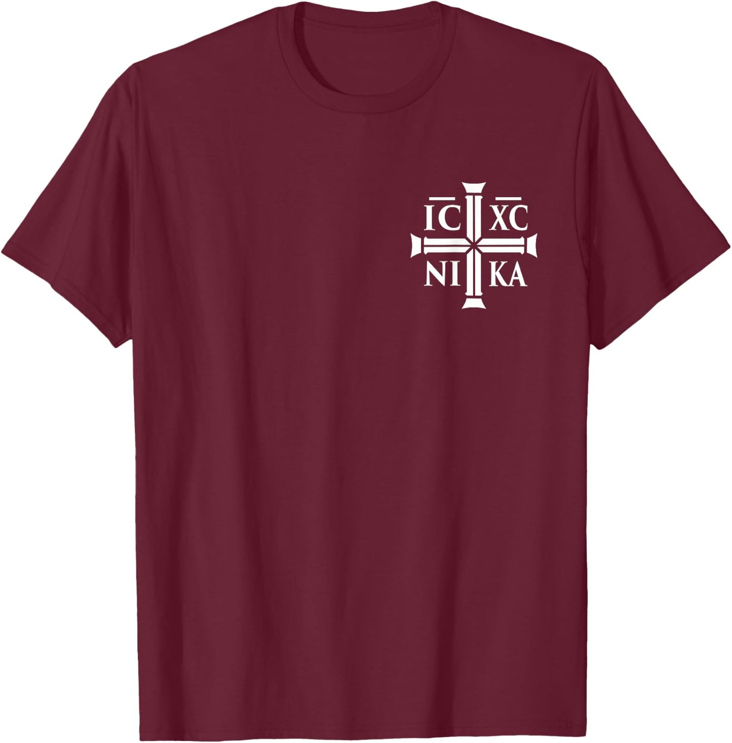 Christian IC XC NIKA - Eastern Orthodox T-Shirt - T-Shirt | Maroon