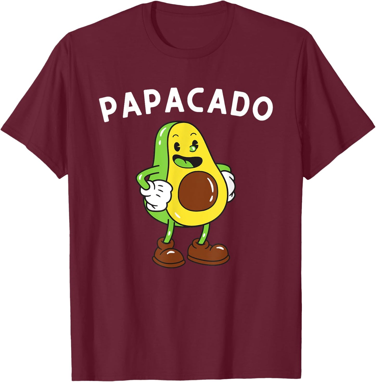 Papacado Dad Father - Avocado Lover & Guacamole Gift T-Shirt - T-Shirt | Maroon