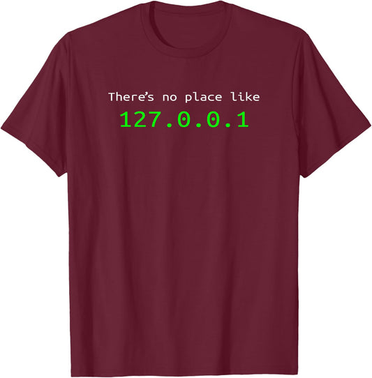 CyberCPU -Adults Black Modern Casual Short Sleeve T-Shirt - T-Shirt | Maroon