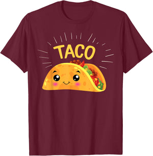 Taco And Taquito Matching Mommy Daddy And Me Mexican New Mom T-Shirt - T-Shirt | Maroon