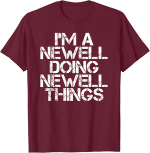 NEWELL Funny Surname Family Tree Birthday Reunion Gift T-Shirt - T-Shirt | Maroon