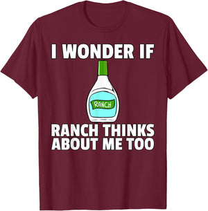 Ranch Dressing Gift Funny Condiment Sauce T-Shirt - T-Shirt | Maroon
