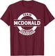 MCDONALD Gift Funny Surname Family Tree Birthday Reunion T-Shirt - T-Shirt | Maroon