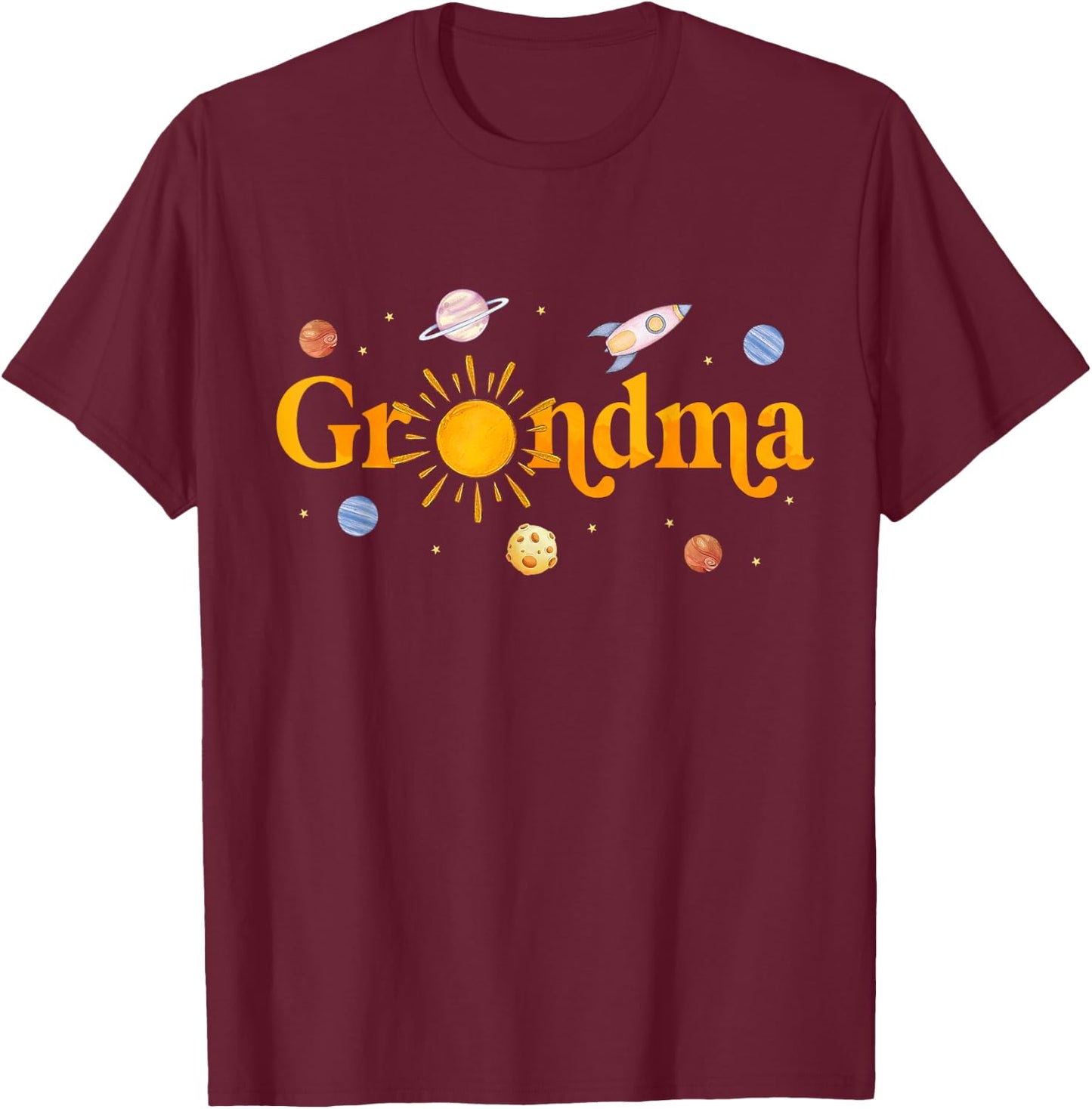 Grandma of The Birthday First Trip Around The Sun Bday Boy T-Shirt - T-Shirt | Maroon
