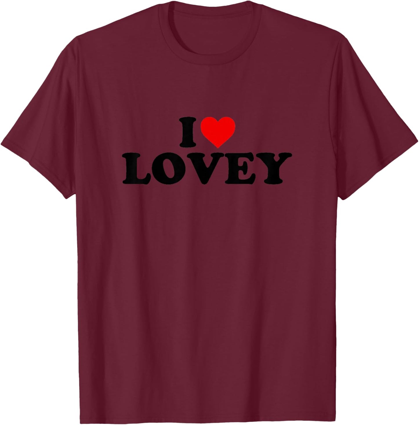 Kids I Love Lovey Shirt For Boy Girl Toddler Children Youth T-Shirt - T-Shirt | Maroon