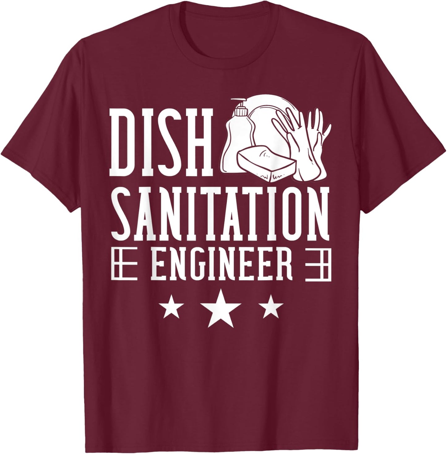 Dishwasher Dishwashing Gift Job Dish Washing T-Shirt - T-Shirt | Maroon