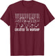 Created to Worship Piano Keyboard Gift T-Shirt - T-Shirt | Maroon
