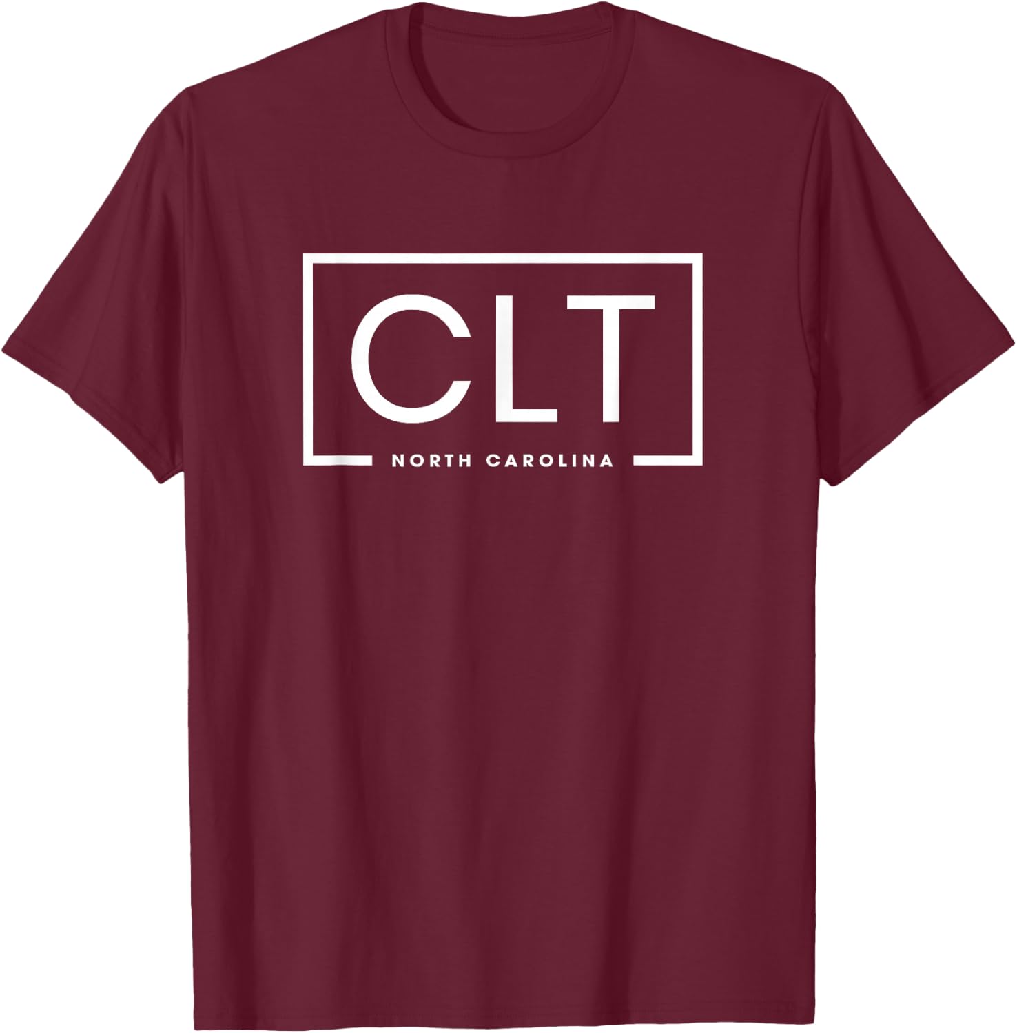 Charlotte NC CLT Square Retro Throwback Girls Women Souvenir T-Shirt - T-Shirt | Maroon