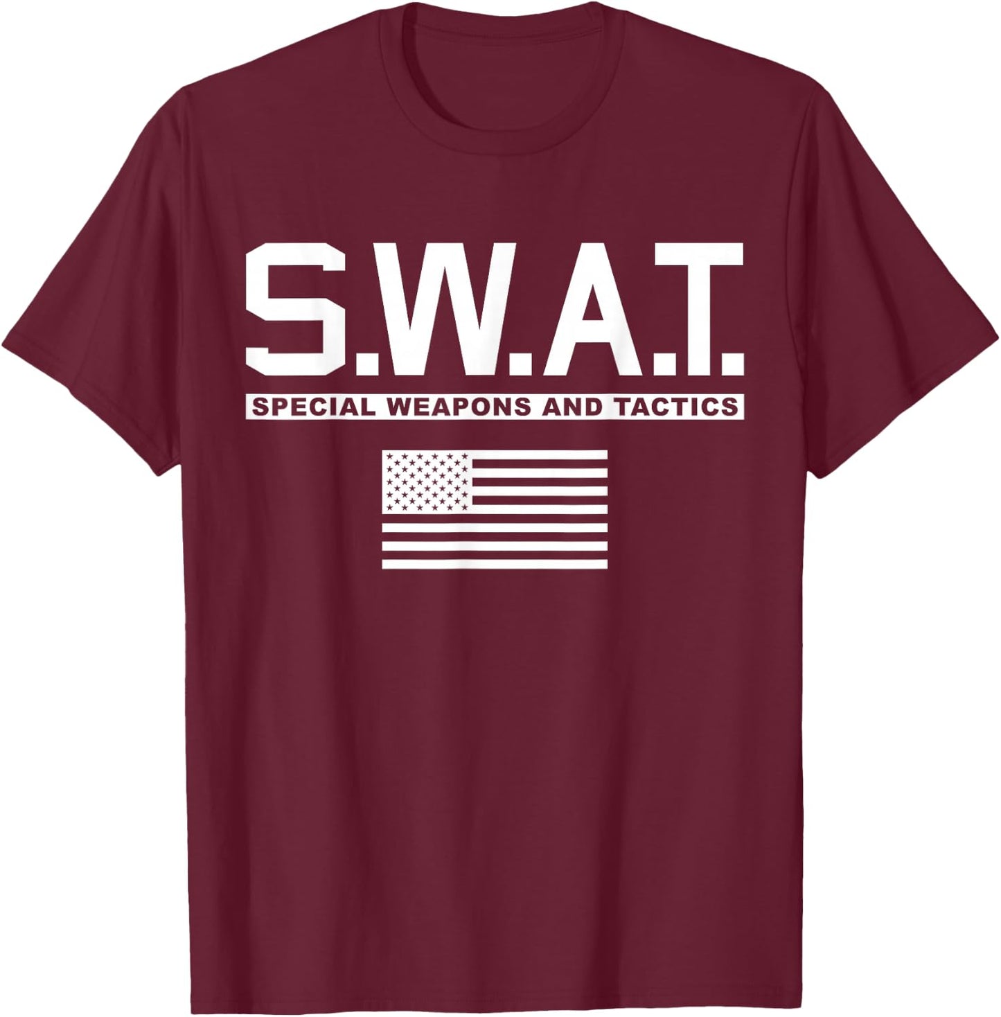 SWAT Special Weapons and Tactics Police S.W.A.T. T-Shirt - T-Shirt | Maroon